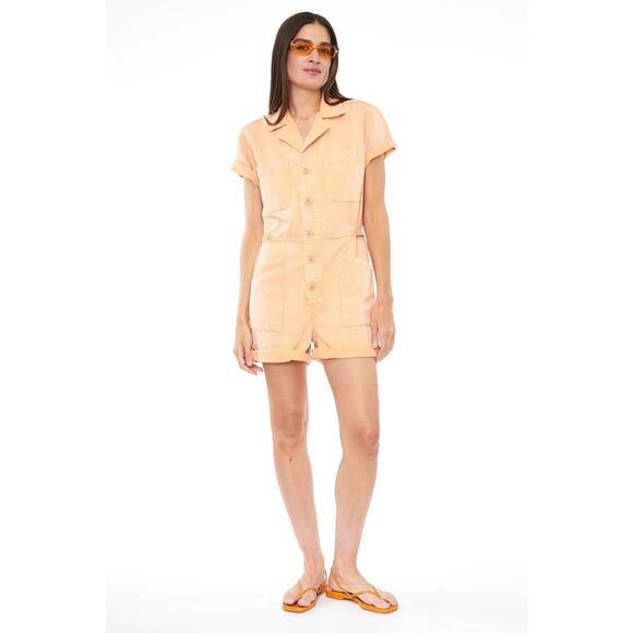 Pistola Pants - Pistola Women's Short Sleeve Parker Romper Size S  Color Sherbert Oversized NWT